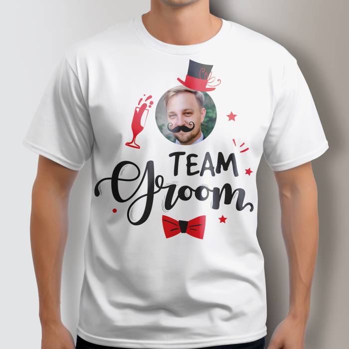 Maglietta personalizzata per l’addio al celibato - Team groom