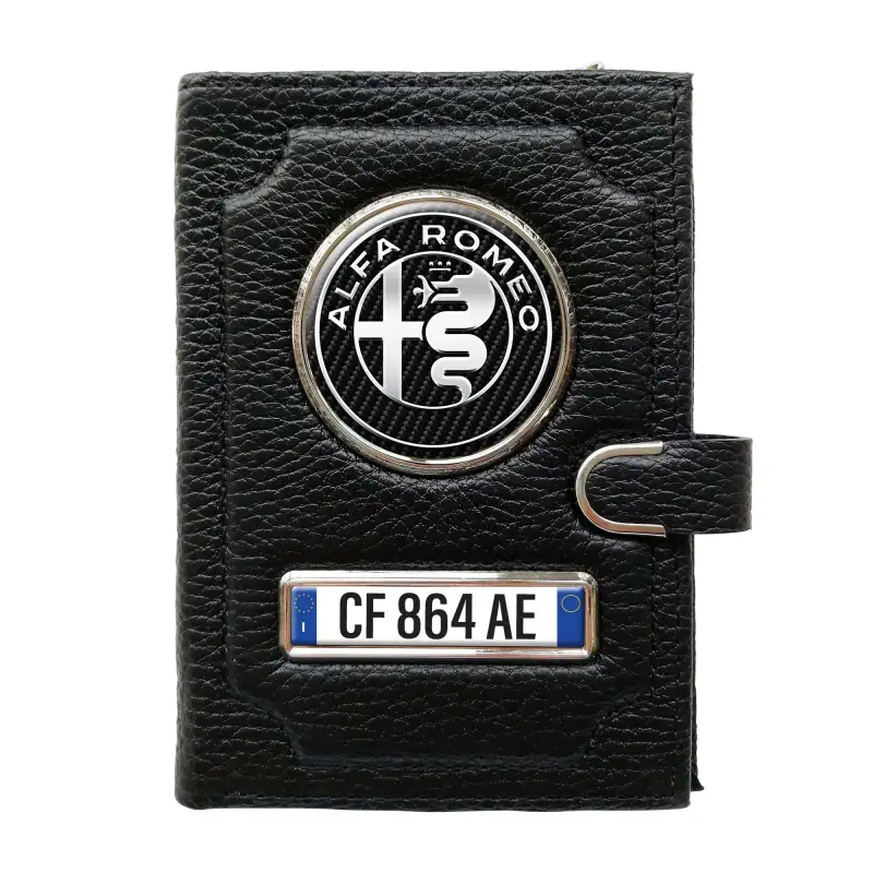 Portafoglio con scomparto per il denaro con clip - Alfa Romeo Silver