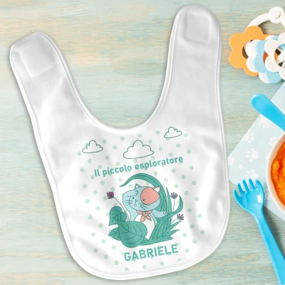 Bavaglino personalizzato per bambini - Il piccolo esploratore