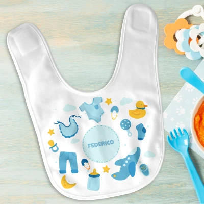 Bavaglino personalizzato per bambini - Figurine per maschietti