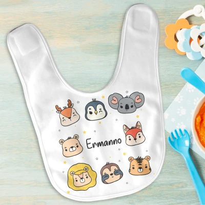 Bavaglino personalizzato per bambini - Animaletti per bambini