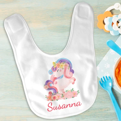 Bavaglino personalizzato per bambini - Pony per bambine