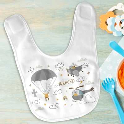 Bavaglino personalizzato per bambini - Aeronautica
