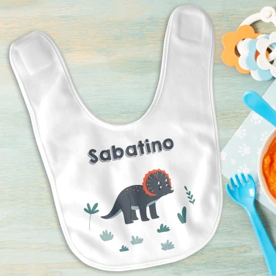Bavaglino personalizzato per bambini - Dinosauro