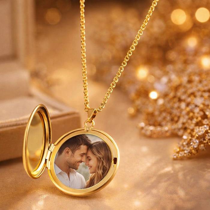 Collana medaglione con foto