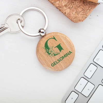 Portachiavi in legno - Con nome e iniziali
