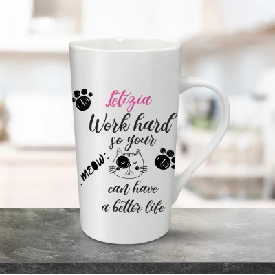 Tazza per latte personalizzata 470ml - Gatto