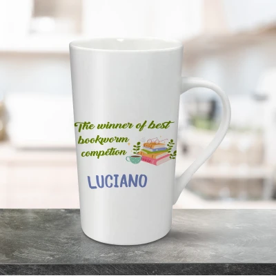 Tazza per latte personalizzata 470ml - Topo di biblioteca