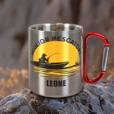Tazza personalizzata in acciaio inossidabile 200ml - Il miglior pescatore
