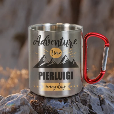 Tazza personalizzata in acciaio inossidabile 200ml - Tempo di avventura