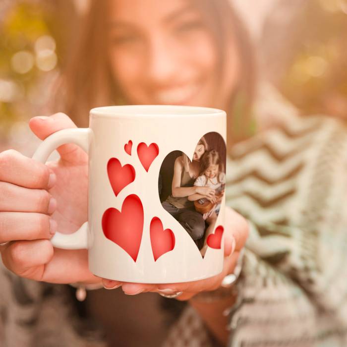 Tazza personalizzata con cuori
