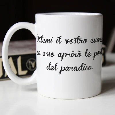 Tazza con foto e testo