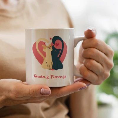 Tazza personalizzata con motivo a forma di cuore