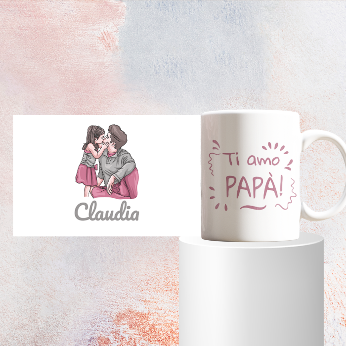 Tazza personalizzata Ti voglio bene papà!