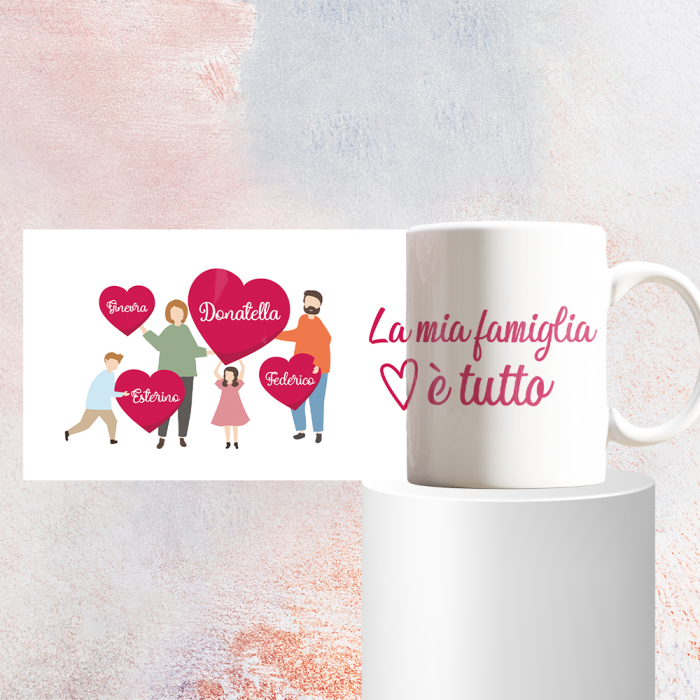 Tazza personalizzata: la mia famiglia è tutto!