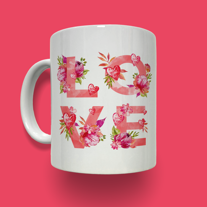 Tazza Personalizzata - Lettere watercolor e foto