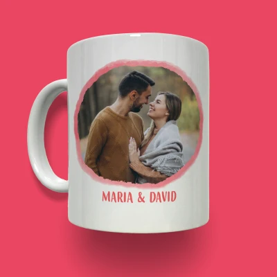Tazza Personalizzata - Lettere watercolor e foto