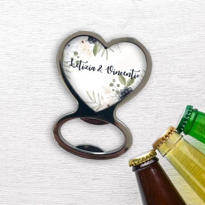 Apribottiglie a forma di cuore - Fiorito