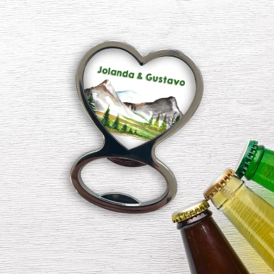 Apribottiglie a forma di cuore - Montagne
