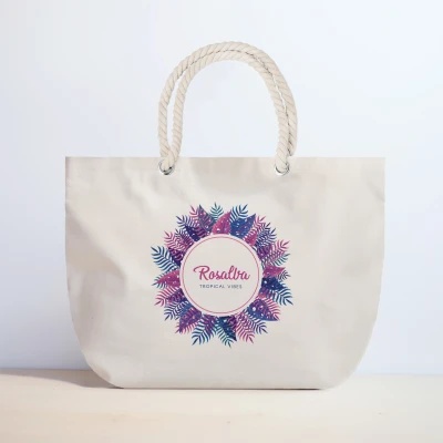 Borsa da spiaggia personalizzata - Vibrazioni tropicali