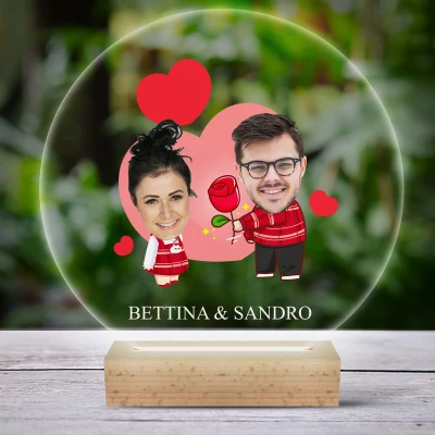 Lampada LED 3D personalizzata con un modello divertente