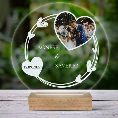 Lampada LED 3D personalizzata per una coppia