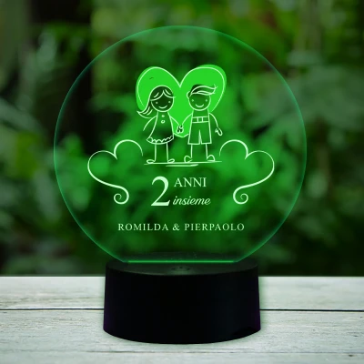 Lampada LED 3D personalizzata