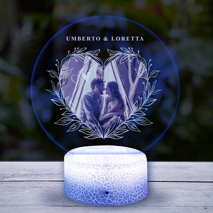 Lampada LED 3D personalizzata per Lui e Lei