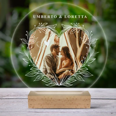 Lampada LED 3D personalizzata per Lui e Lei