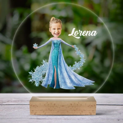 Lampada LED 3D personalizzata Elsa