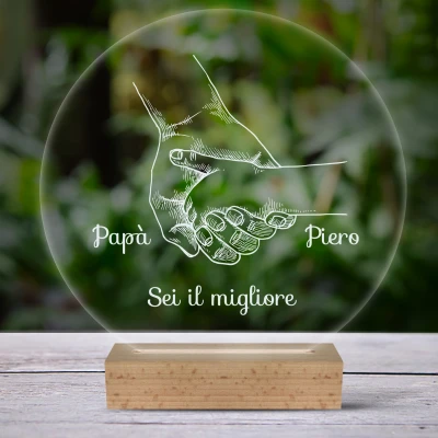 Lampada LED 3D personalizzata per papà