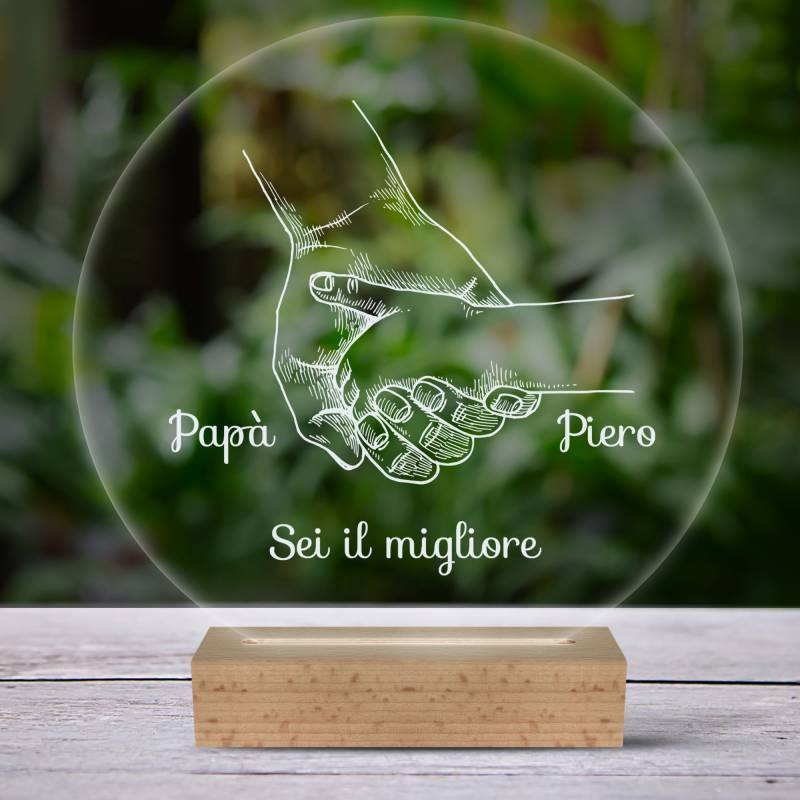 Lampada LED 3D personalizzata per papà