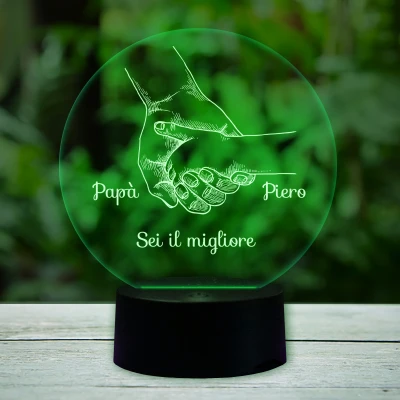 Lampada LED 3D personalizzata per papà