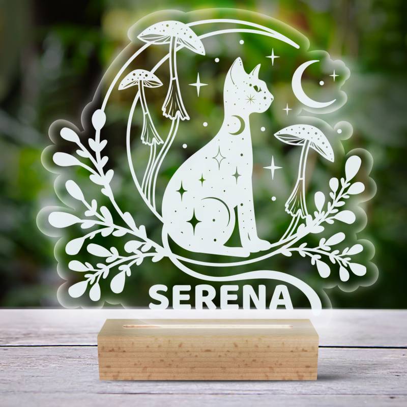 Lampada LED 3D personalizzata con gatto