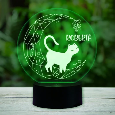 Lampada LED personalizzata con gatto