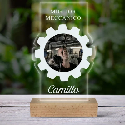Lampada LED 3D personalizzata - Il miglior meccanico
