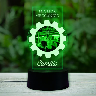 Lampada LED 3D personalizzata - Il miglior meccanico