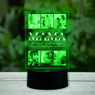 Lampada LED 3D personalizzata - Collage