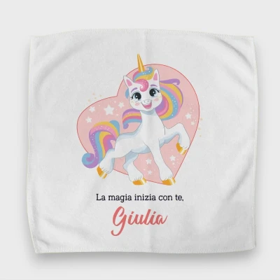 Asciugamano per lunch box personalizzato - Unicorno