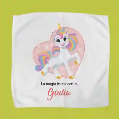 Asciugamano per lunch box personalizzato - Unicorno
