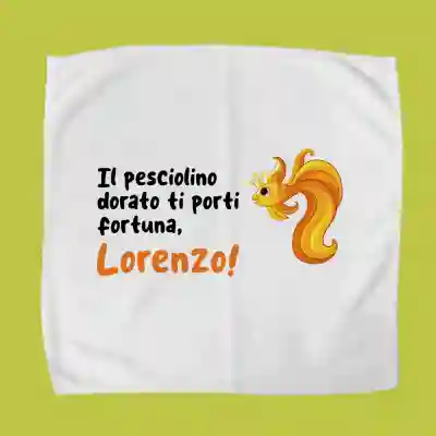 Asciugamano per lunch box personalizzato - Pesciolino d'oro