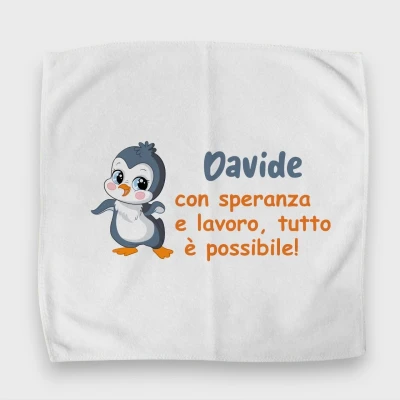 Asciugamano per lunch box personalizzato - Pinguino