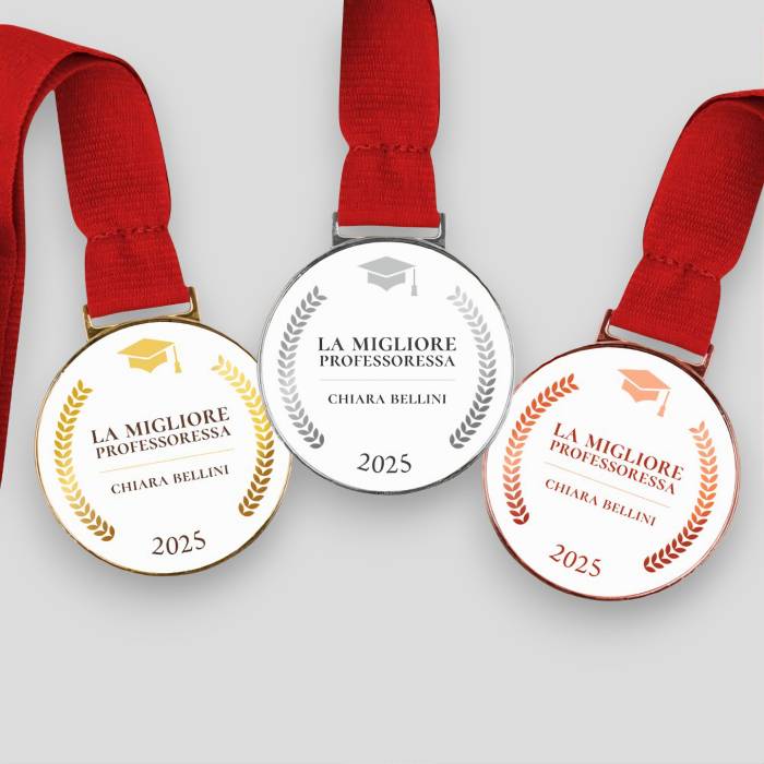 Medaglia personalizzata - La migliore professoressa