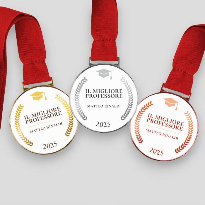 Medaglia personalizzata - Il migliore professore