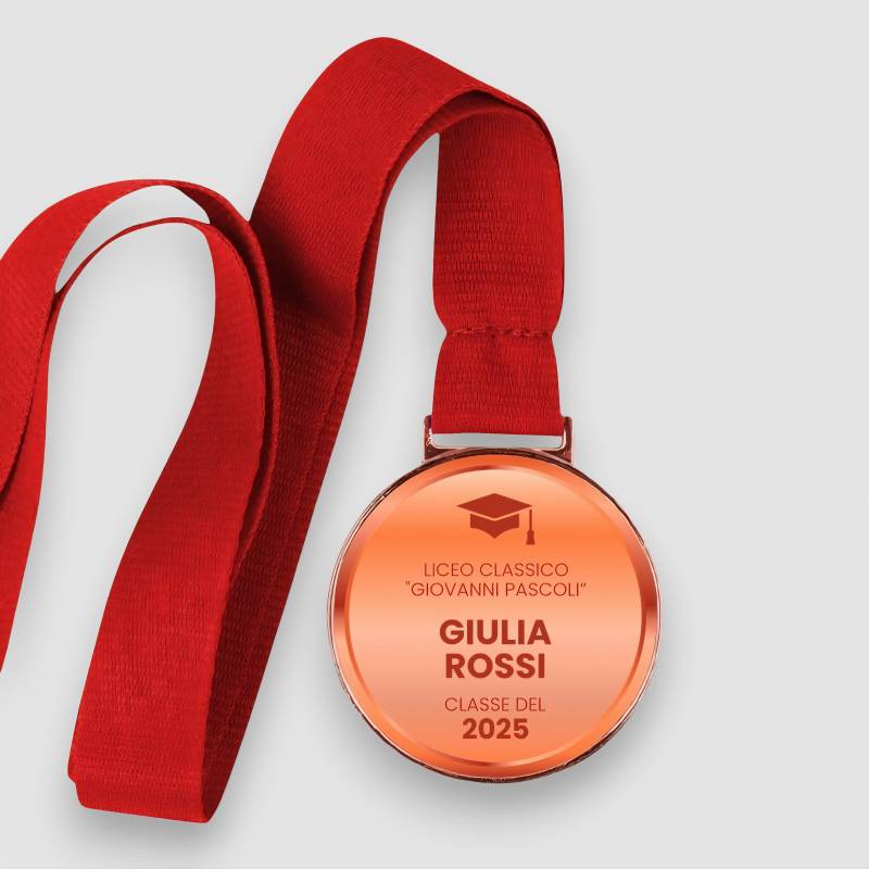 Medaglia personalizzata - Laureato a colori