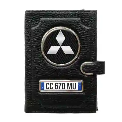 Portafoglio con scomparto per il denaro con clip - Mitsubishi Silver