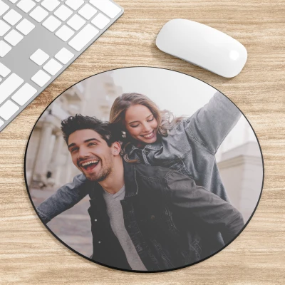 Tappetino per mouse rotondo personalizzato con foto