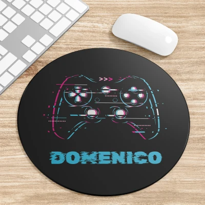 Tappetino per mouse rotondo con motivo 3D personalizzato