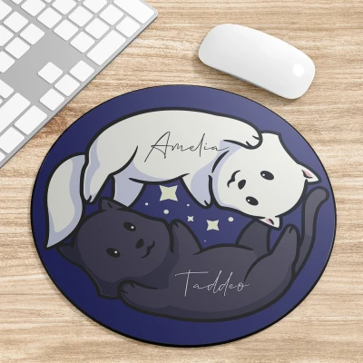 Tappetino per mouse personalizzato - Bianco e Nero