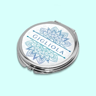 Specchio di tasca - design floreale elegante